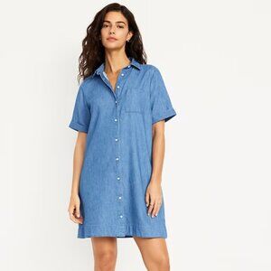 Old Navy Lightweight Denim Button-down Dress